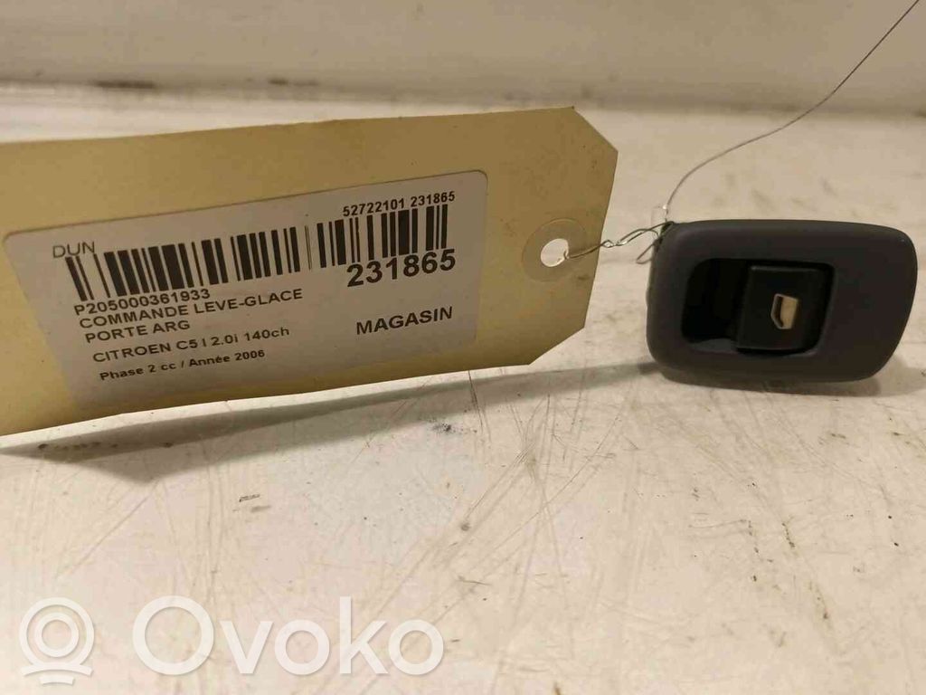 Citroen C5 Electric window control switch 