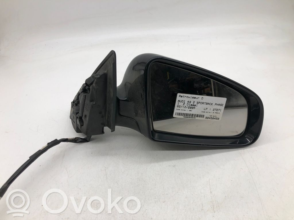 Audi A3 S3 A3 Sportback 8P Manualne lusterko boczne drzwi przednich 