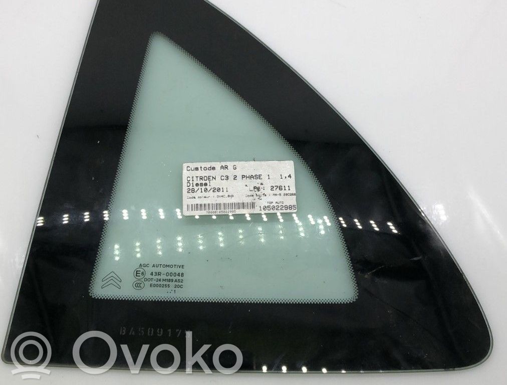 Citroen C3 Rear side window 