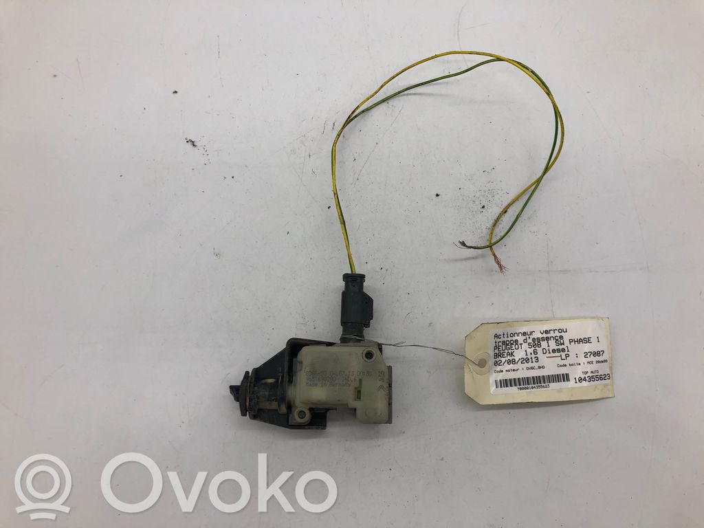 Peugeot 508 Fuel tank cap lock motor 