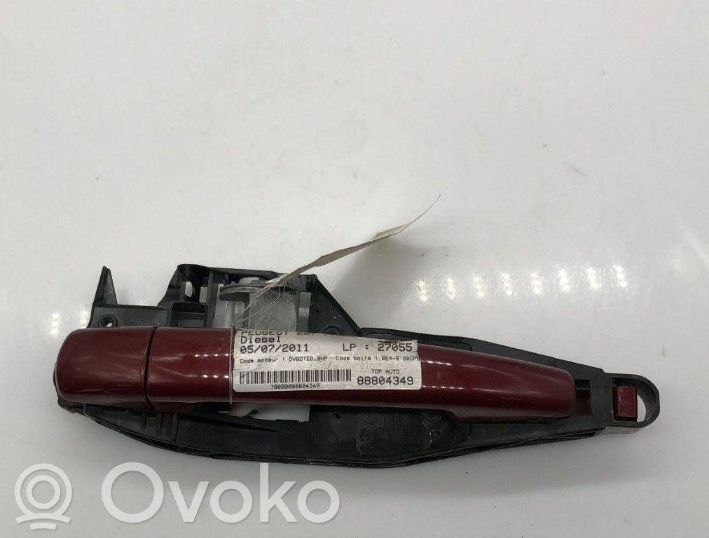 Peugeot 207 Klamka zewnętrzna drzwi tylnych 