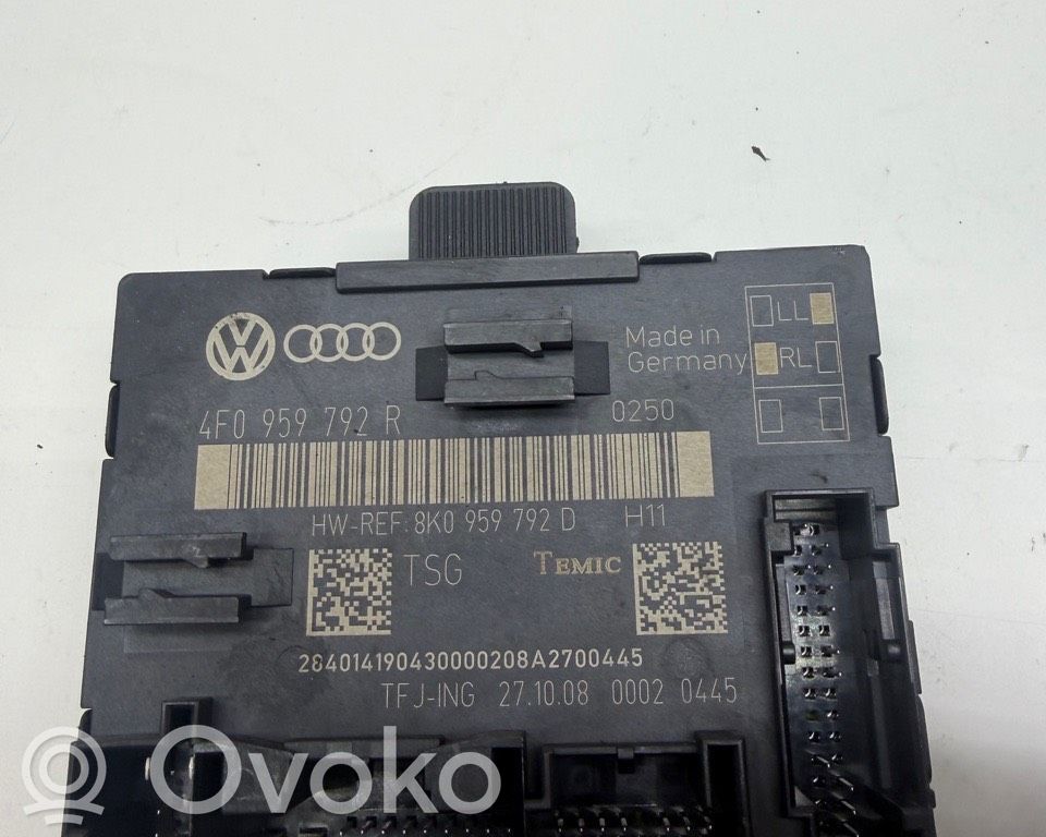 Unité de commande module de porte   4F0959792R,F850959