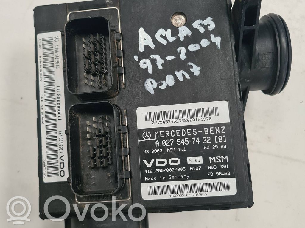Mercedes-Benz A W168 Unitate/modul de control motor 