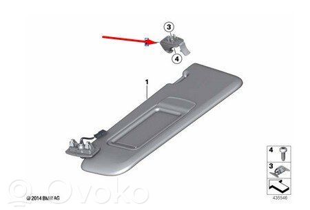 BMW X3 F25 Sun visor 