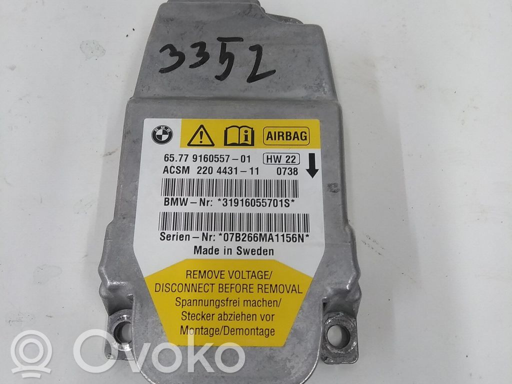 BMW 5 E60 E61 Centralina/modulo airbag 