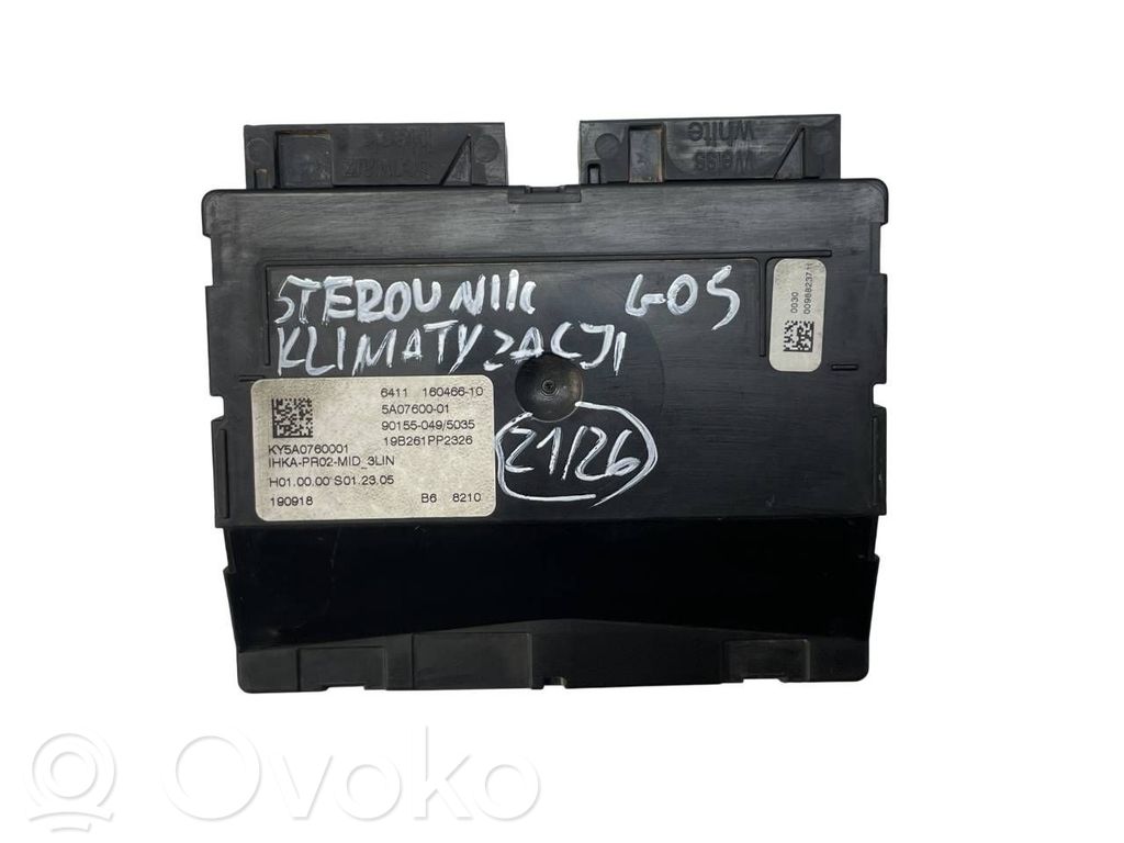 Panel klimatyzacji   5A07600