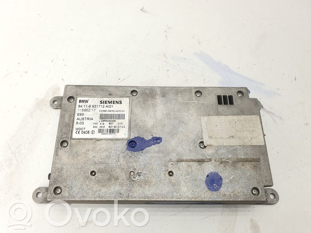BMW 7 E65 E66 Unité de commande, module téléphone 