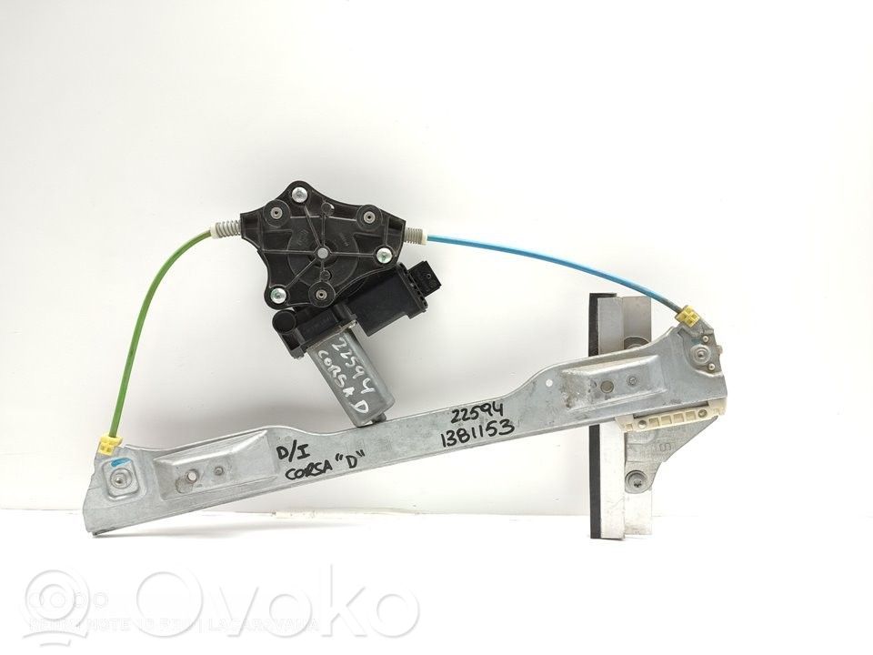 Opel Corsa D Manualny podnośnik szyby drzwi przednich 
