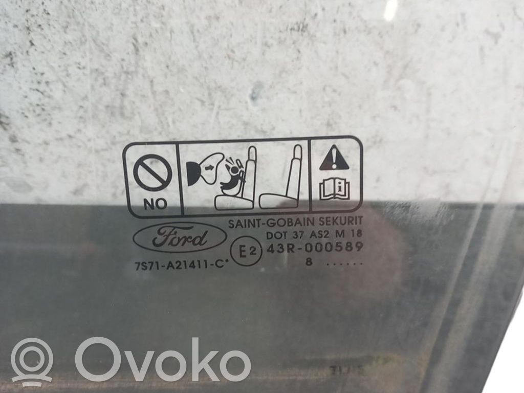 Ford Mondeo MK IV Pagrindinis priekinių durų stiklas (keturdurio) 