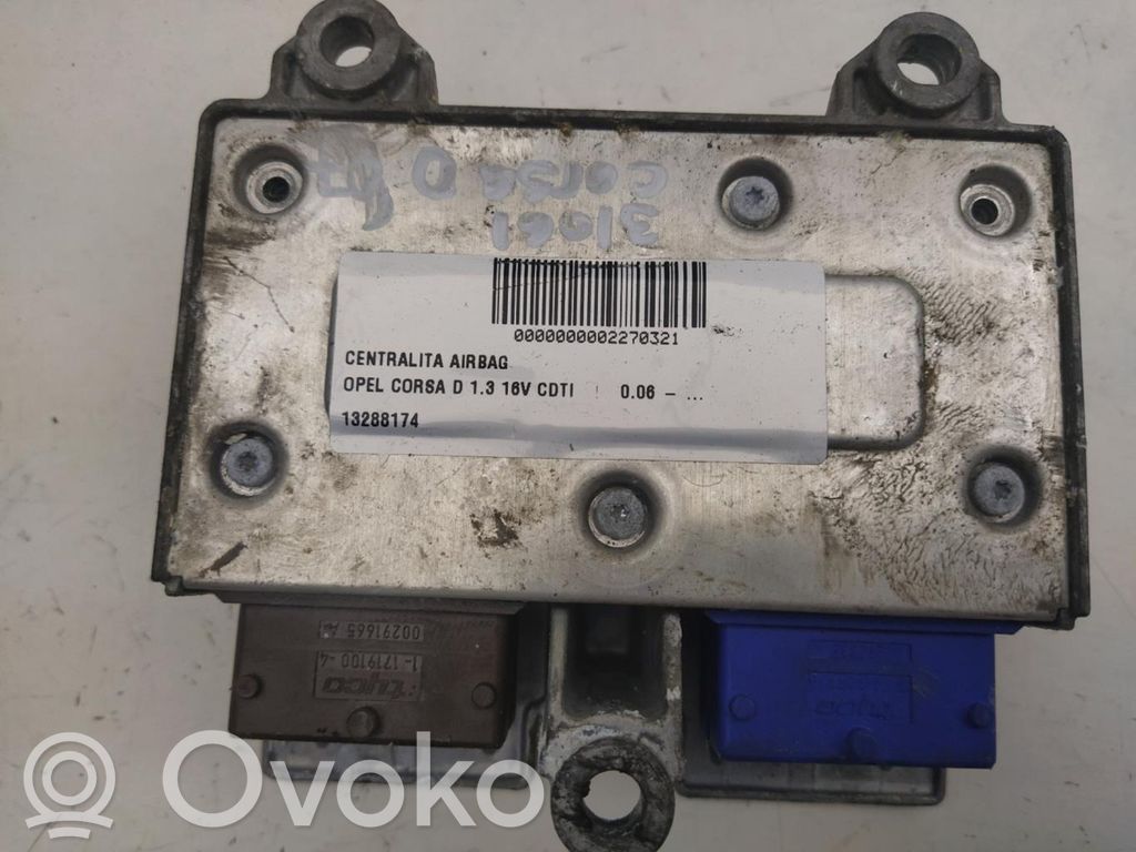 Unidad de control/módulo del Airbag   13288174