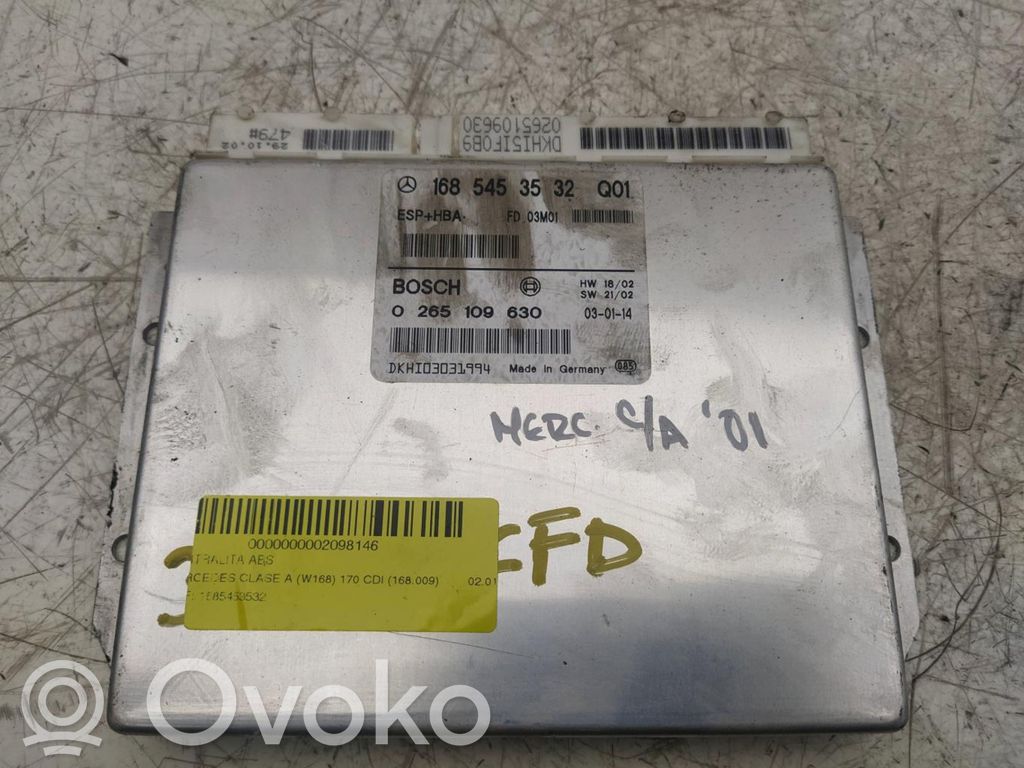 Mercedes-Benz A W168 Unitate/modul control ABS 