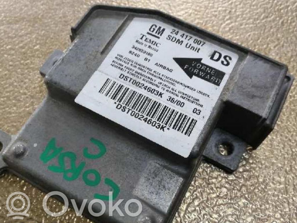 Turvatyynyn ohjainlaite/moduuli   24417007