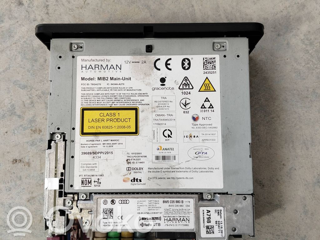 Unité / module navigation GPS   8W5035880B,8W5035880