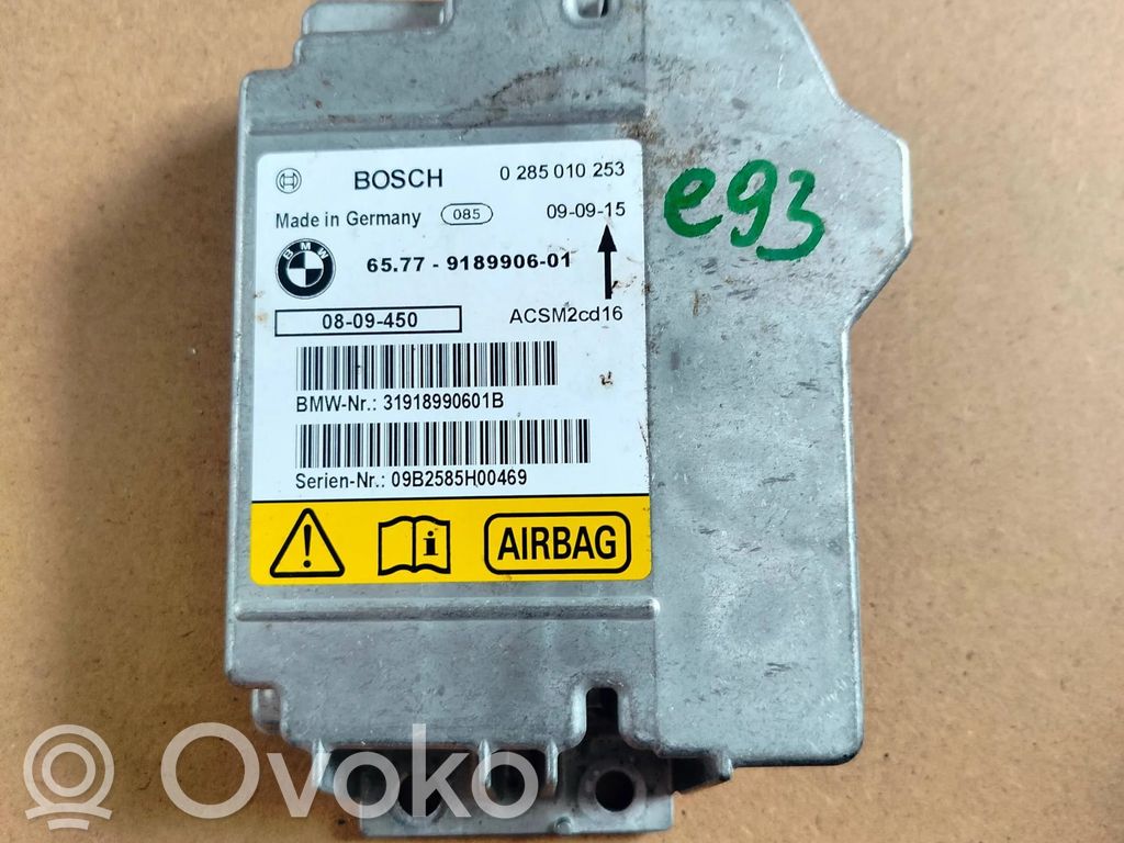 BMW 3 E92 E93 Airbag control unit/module 
