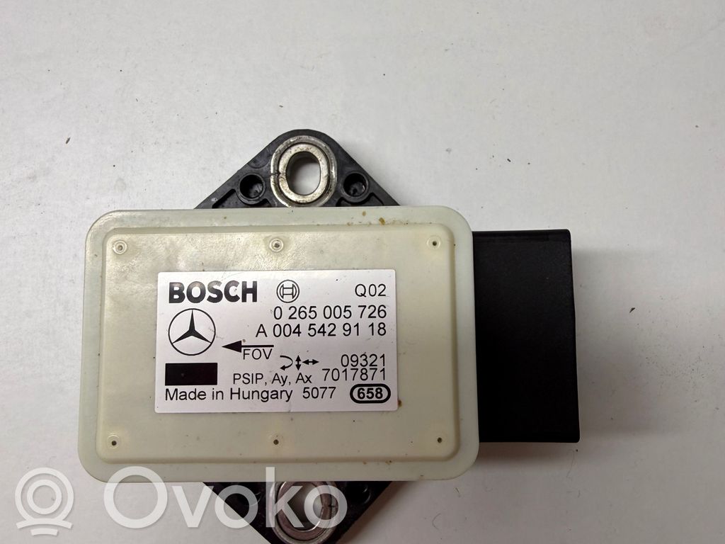 Mercedes-Benz B W245 Sensor ESP de aceleración de frecuencia del intermitente 