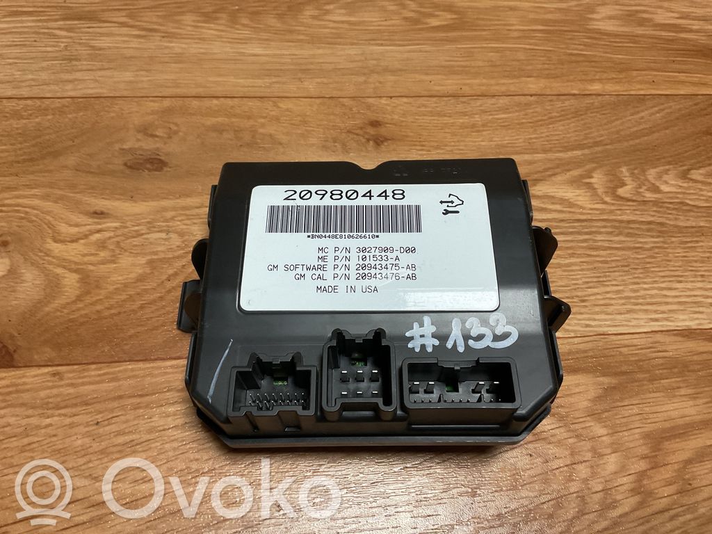 Opel Insignia A Tailgate/trunk control unit/module 