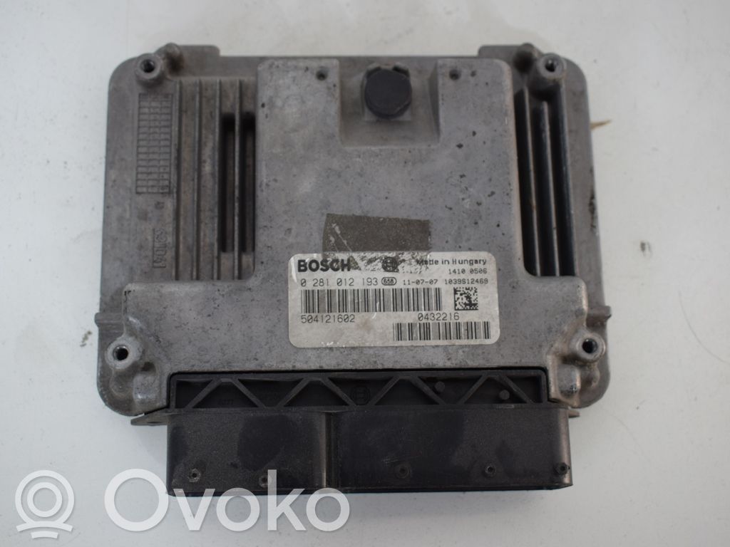Engine control unit/module ECU   504121602,0281012193,1039S12469