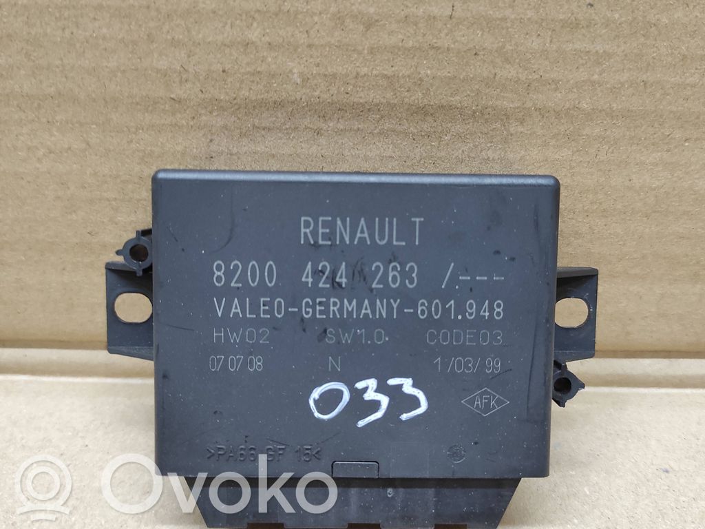 Renault Megane II Pysäköintitutkan (PCD) ohjainlaite/moduuli 