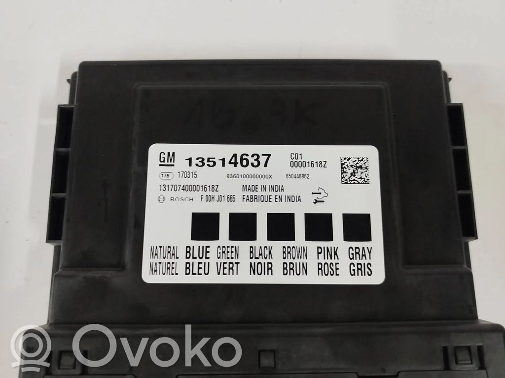 Opel Astra K Comfort/convenience module 