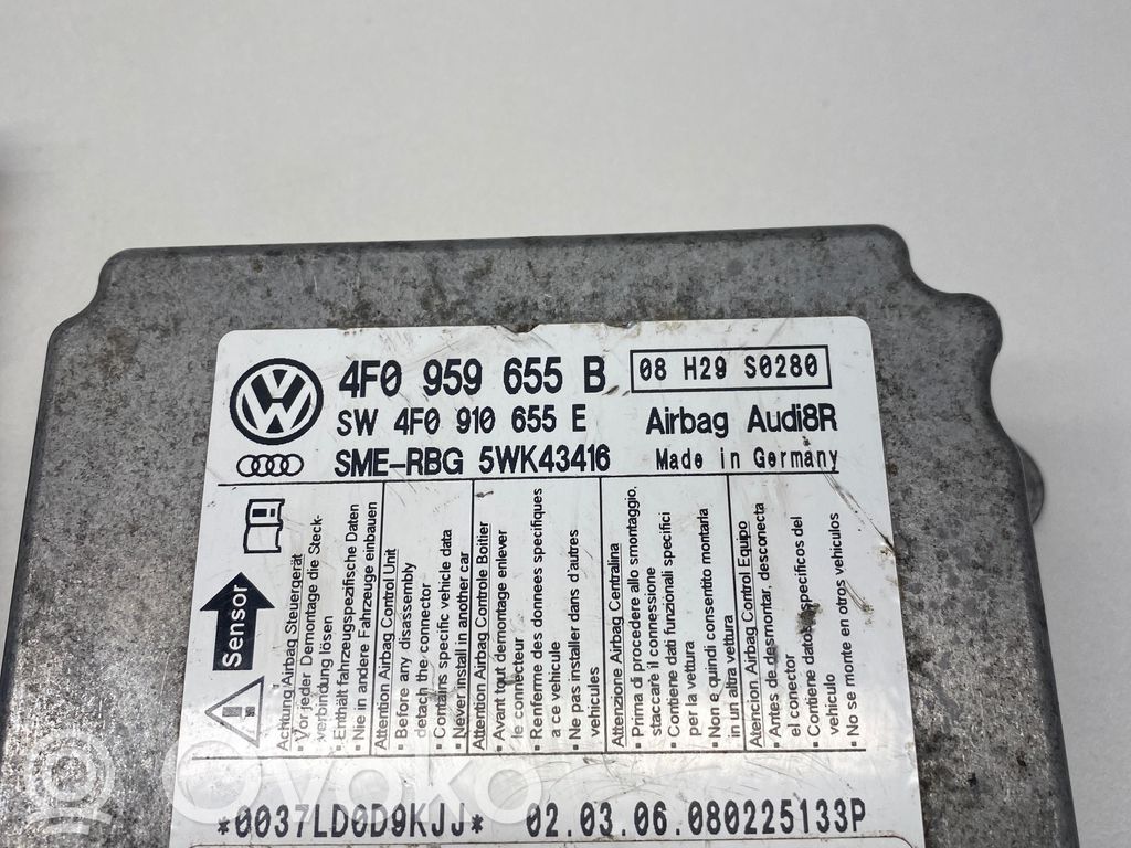Airbag control unit/module   4F0959655B,4F0910655E,08H29S0280,0037LD0D9KJJ