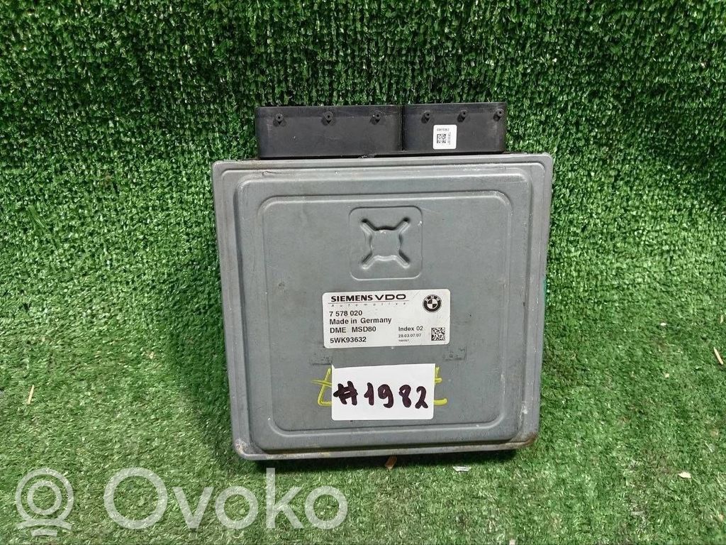 BMW 5 E60 E61 Unité de commande, module ECU de moteur 