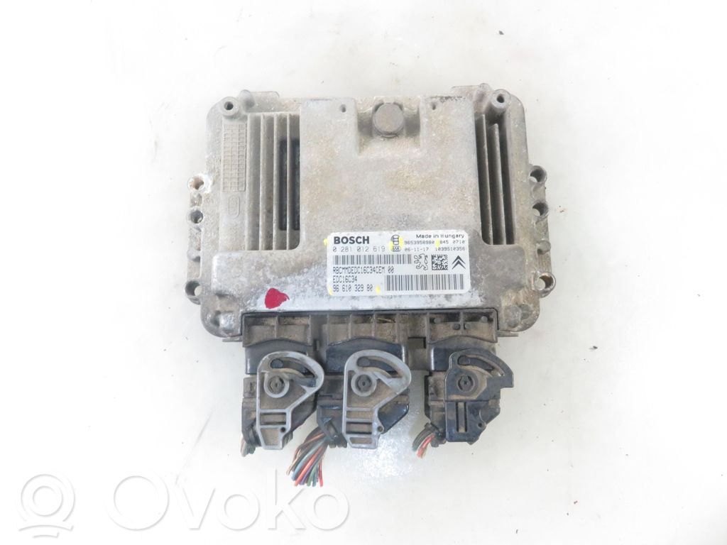 Unidad de control/módulo del motor   9653958980,9661032980,0281012619,0281012619,9653958980,9661032980