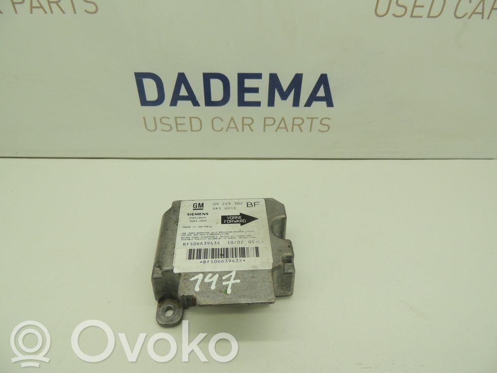 Opel Astra G Unidad de control/módulo del Airbag 