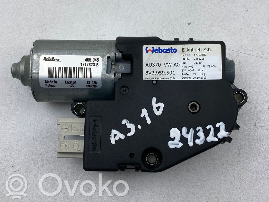 Audi A3 S3 8V Moottori/käyttölaite 