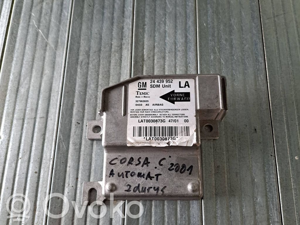 Opel Corsa C Airbag control unit/module 