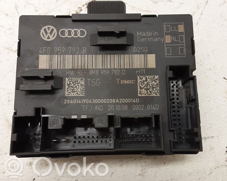 Unité de commande module de porte   4F0959792T,4F0959792R,4F0959792R