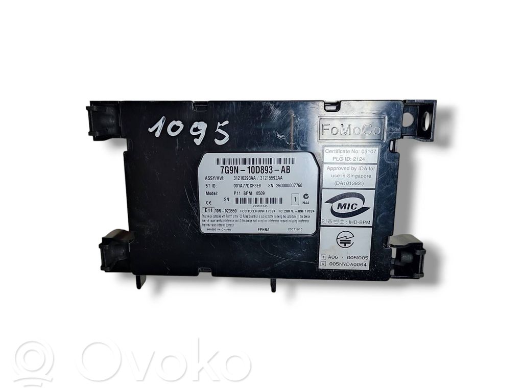 Модуль «Bluetooth»   7G9N10D893AB,31215592AA,31210293AA,001A77DCF3E8