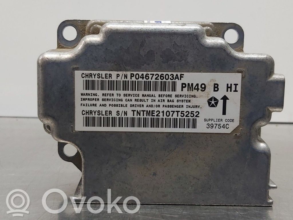 Airbag control unit/module   04672603AF,P04672603AF