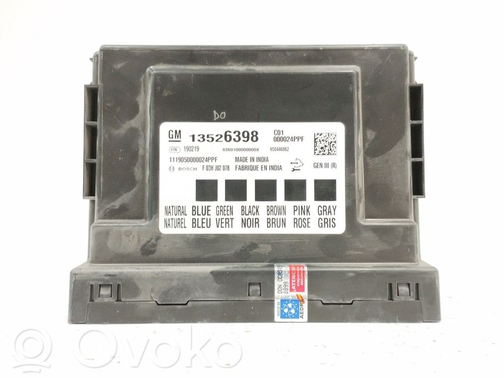 Other control units/modules   13526398,F00HJ02078