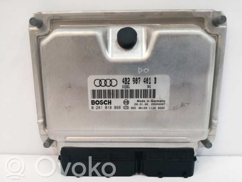 Unidad de control/módulo del motor   4B2907401B,0281010098