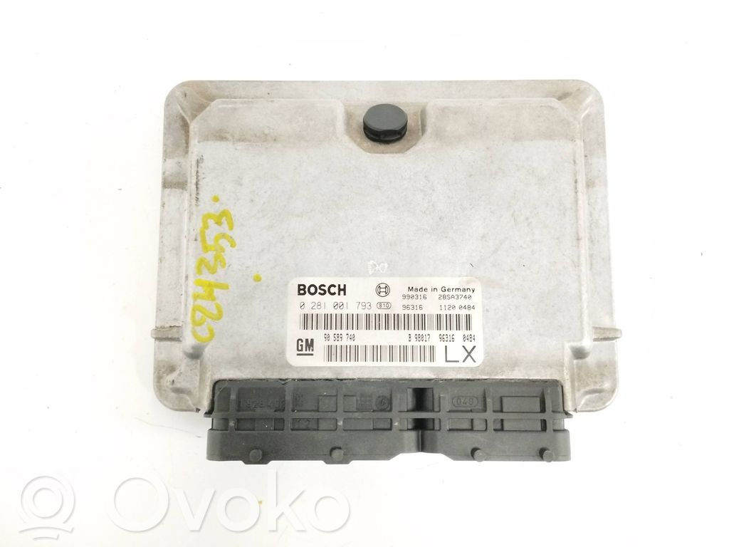Unitate/modul de control motor   90589740,0281001793