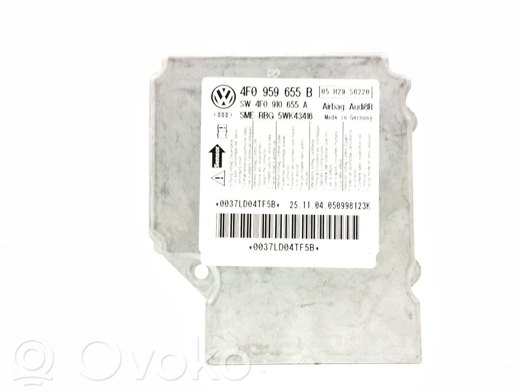 Unidad de control/módulo del Airbag   4F0959655B,5WK43516