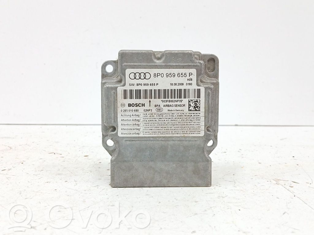 Centralina/modulo airbag   8P0959655P,0285010680