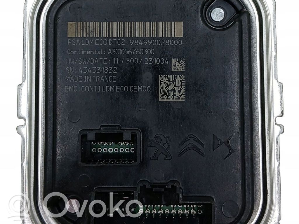 Citroen C4 III e-C4 Módulo de control de balasto LED 