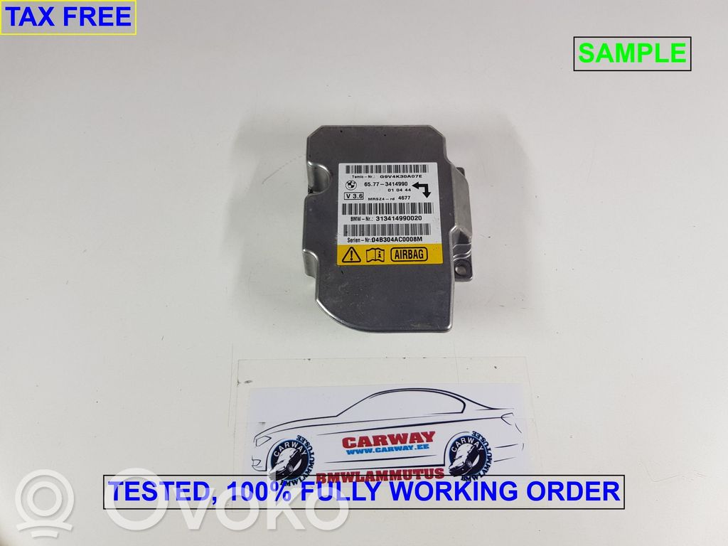 Airbag control unit/module   3414990,3414990,65773414990,3412000,3413314,3413803,3413937,3414127,3414358,3414990,3424581,3452166,3453791