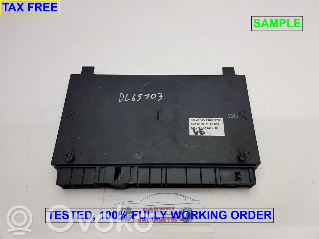 BMW 7 E65 E66 Seat control module 