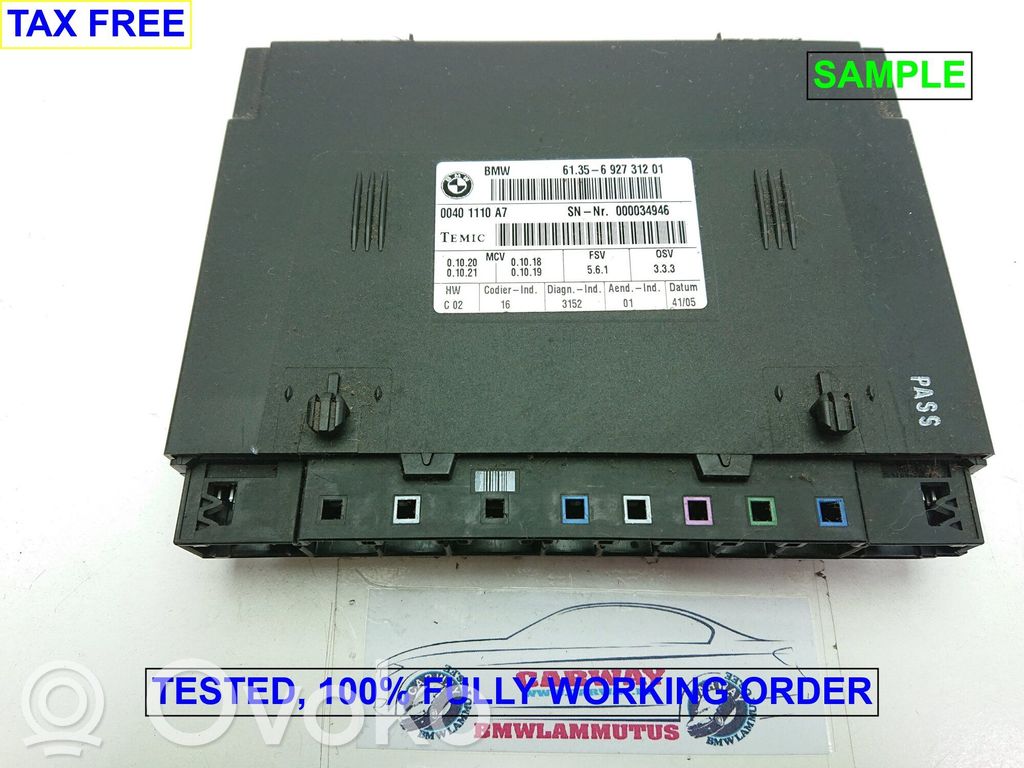 Seat control module   6927310,61356927312,61356927310,6920446,6924874,6927260,6927262,6927270,6927272,6927310,6927312