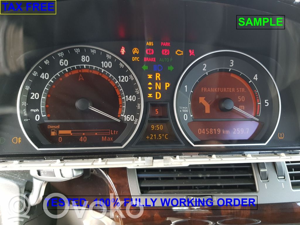 Speedometer (instrument cluster)   9140815,62116956634,62119140815,62116972092,62119124813,6927508,6932043,6933462,6935456,6942482,6946845,6956634,6972092,9110659,9124813,9140815