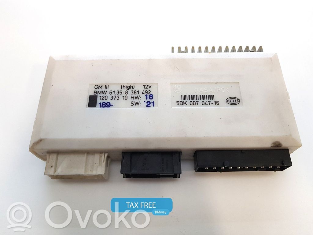 Central body control module   6942042,61358381492,61356942042,4376737,6901224,6913517,6922272,6938461,6942042,8352057,8369538,8373993,8374813,8376638,8376688,8378629,8380518,8381492,8381961