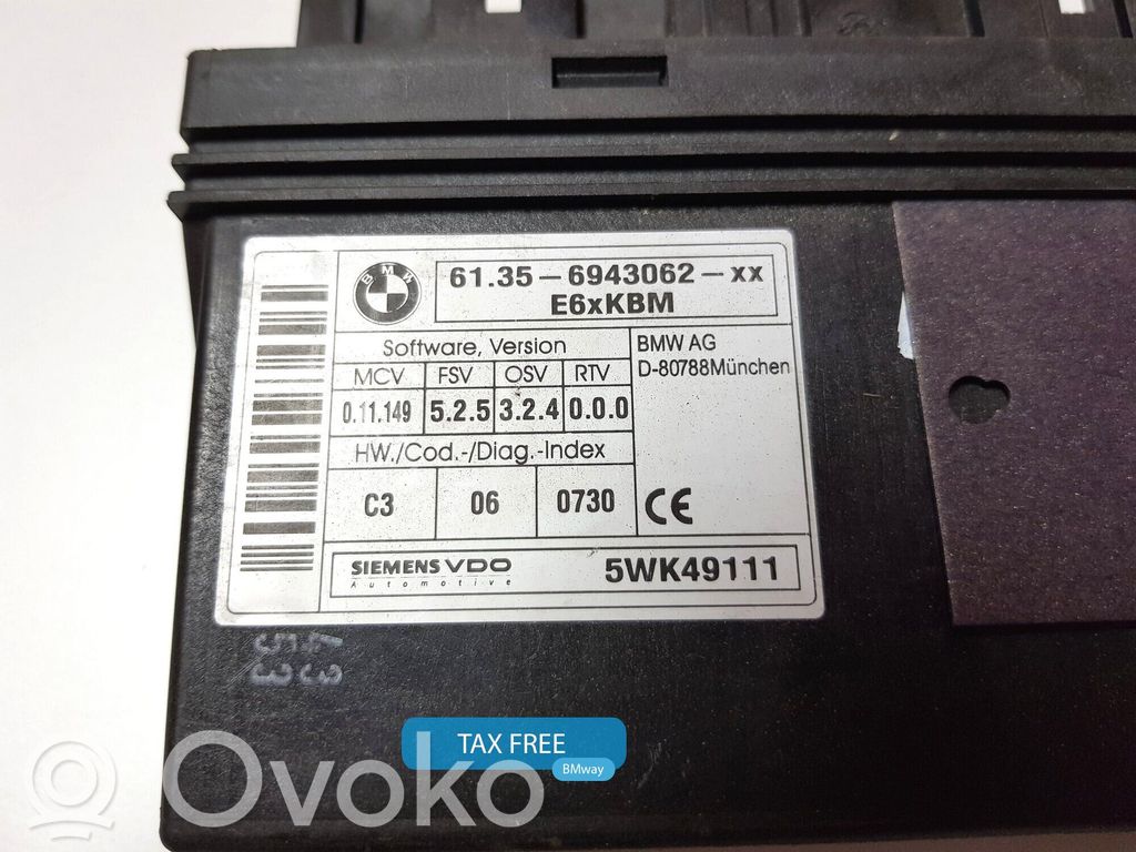 BMW 5 E60 E61 Kėbulo modulis 