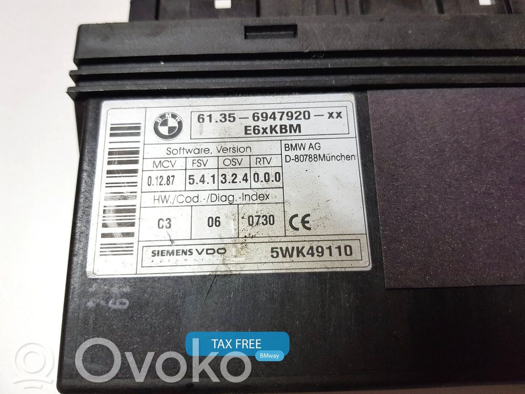 Steuergerät   9176070,61356947920,61359176070,6940913,6947920,6952664,6957143,6957529,6969012,6974319,6978714,9114448,9132450,9136040,9151517,9168835,9176070