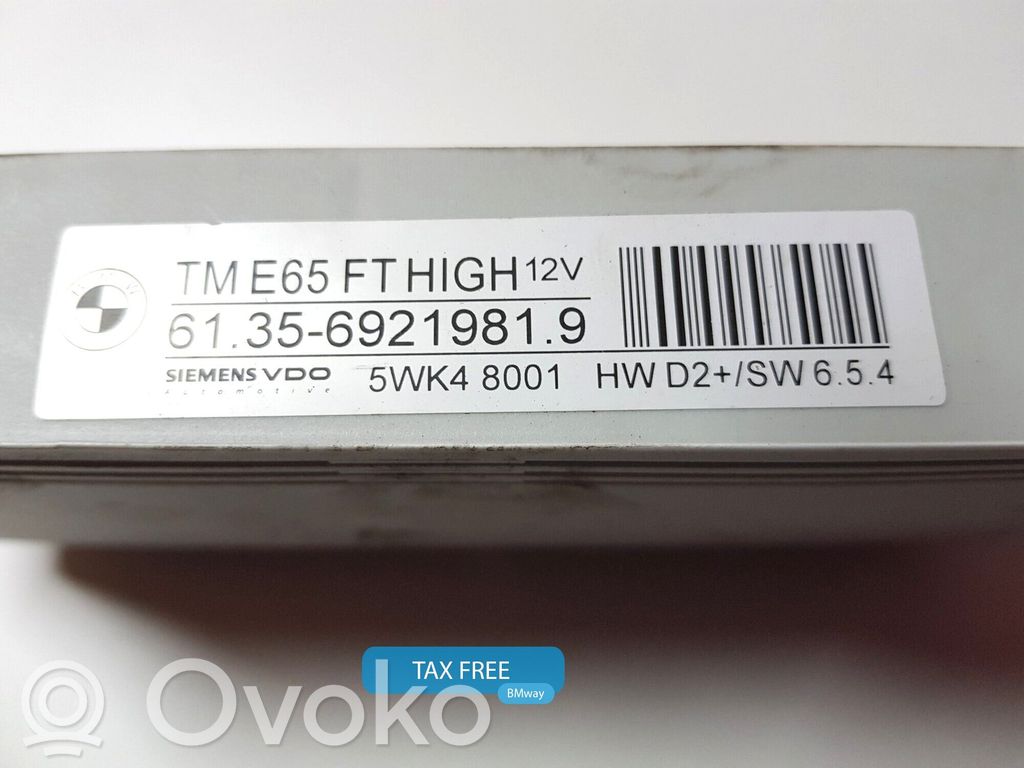 BMW 7 E65 E66 Unidad de control/módulo de la puerta 