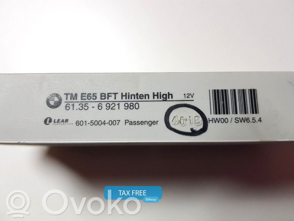 BMW 7 E65 E66 Unité de commande module de porte 