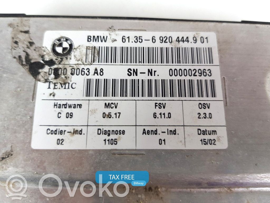 BMW 7 E65 E66 Module de commande de siège 