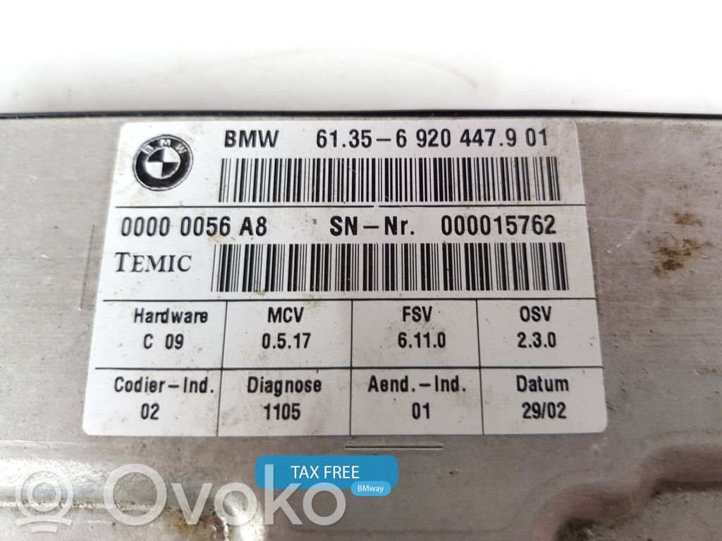 BMW 5 E60 E61 Sēdekļa vadības modulis 