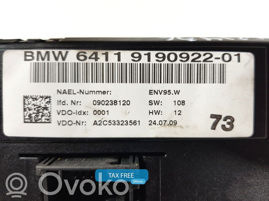 Panel klimatyzacji   9190922,9190922,64119190922,6954664,6960860,9190922,9216022,9221856,9236778,9286618